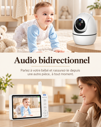 Audio bidirectionnel : entendre bébé et lui répondre depuis l’écran