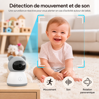 Babyphone ourson posé près du lit de bébé