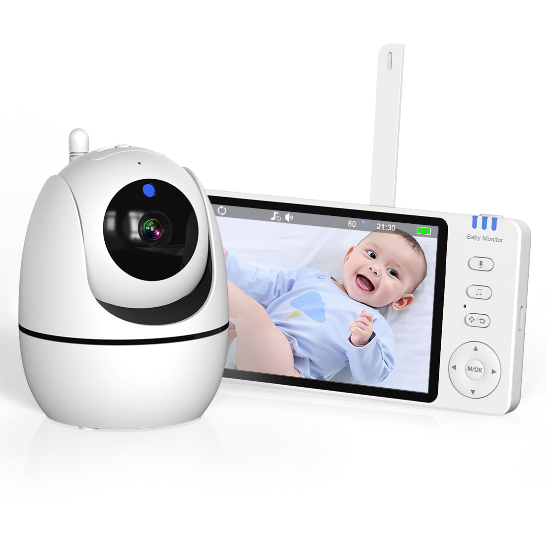 Caméra et écran parent 5 pouces du babyphone sans Wi-Fi