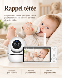 Rappel de tétée programmable depuis l’écran parent