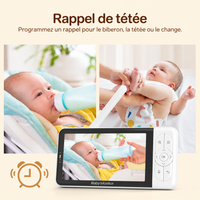 Rappels programmables pour la tétée, le biberon et le change