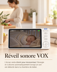 Mode VOX : réveil de l’écran parent au son de bébé