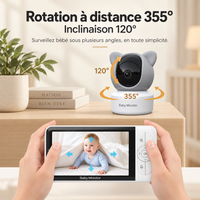 Caméra orientable à 355° et 120° depuis le smartphone
