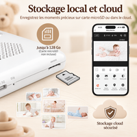 Babyphone ourson Wi-Fi vu de face
