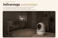 Vision nocturne infrarouge du babyphone 7 pouces
