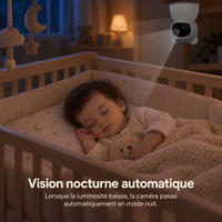 Babyphone ourson Wi-Fi avec écran parent 5" 1080p & application mobile