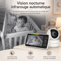 Vision nocturne infrarouge : image nette de bébé dans l’obscurité